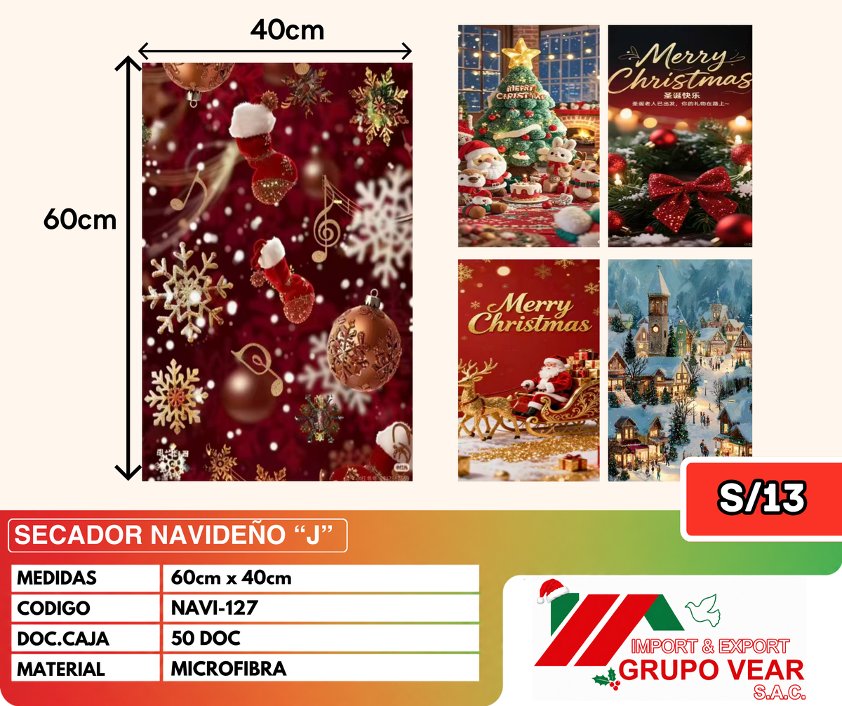 SECADOR NAVIDEÑO "J" (50 DOC)