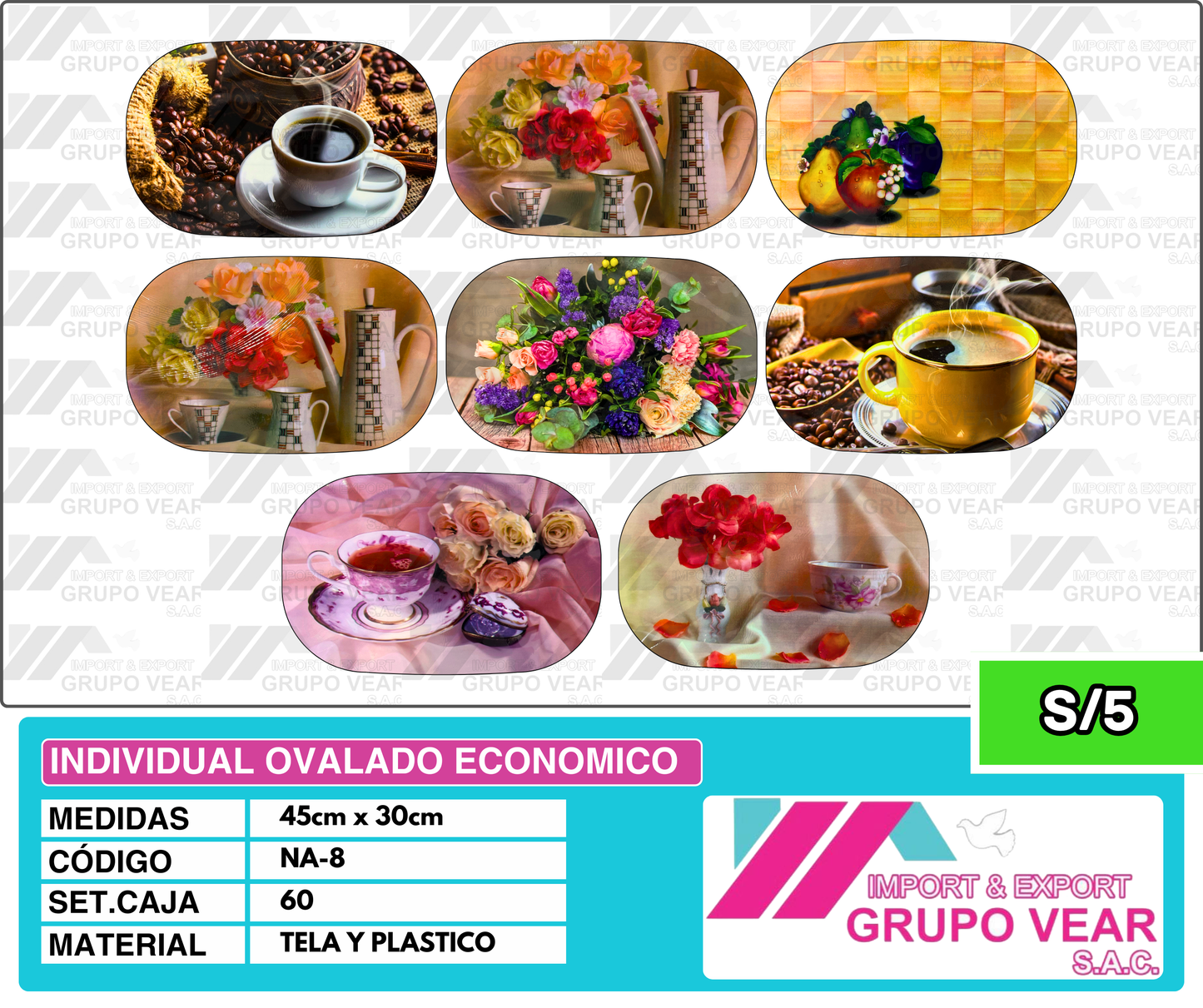 INDIVIDUAL OVALADO ECONOMICO (60UND)