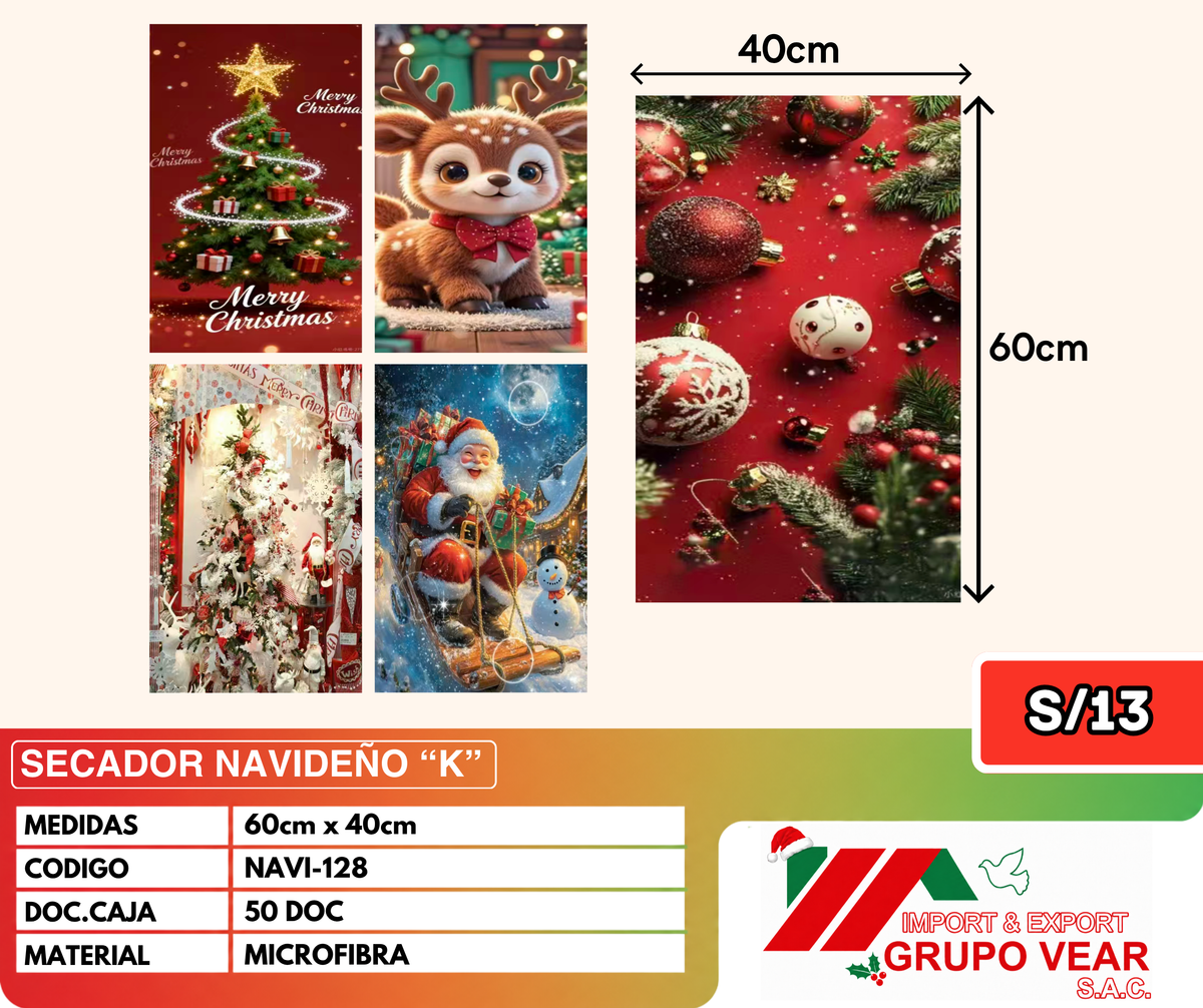 SECADOR NAVIDEÑO "K" (50 DOC)