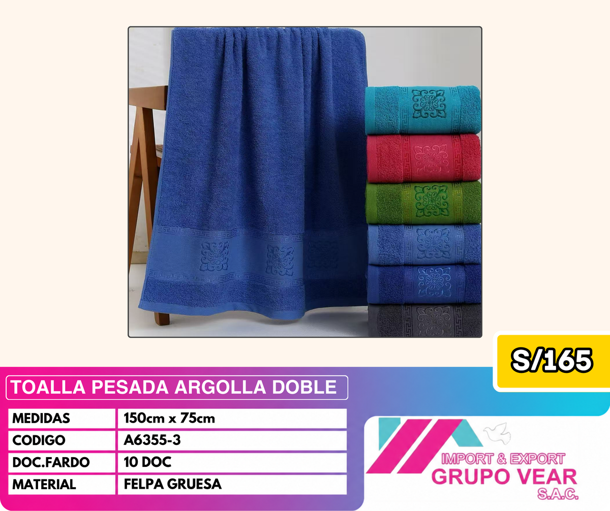 TOALLA PESADA ARGOLLA DOBLE (10 DOC)