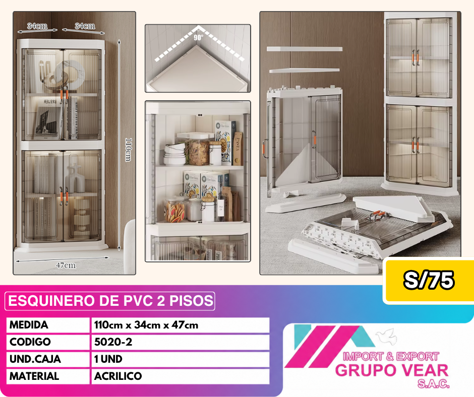 ESQUINERO DE PVC 2 PISOS