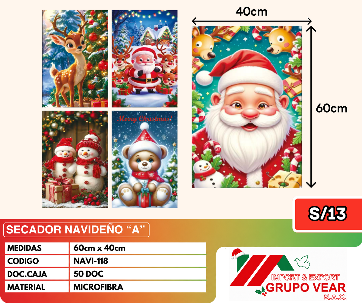 SECADOR NAVIDEÑO "A" (50 DOC)
