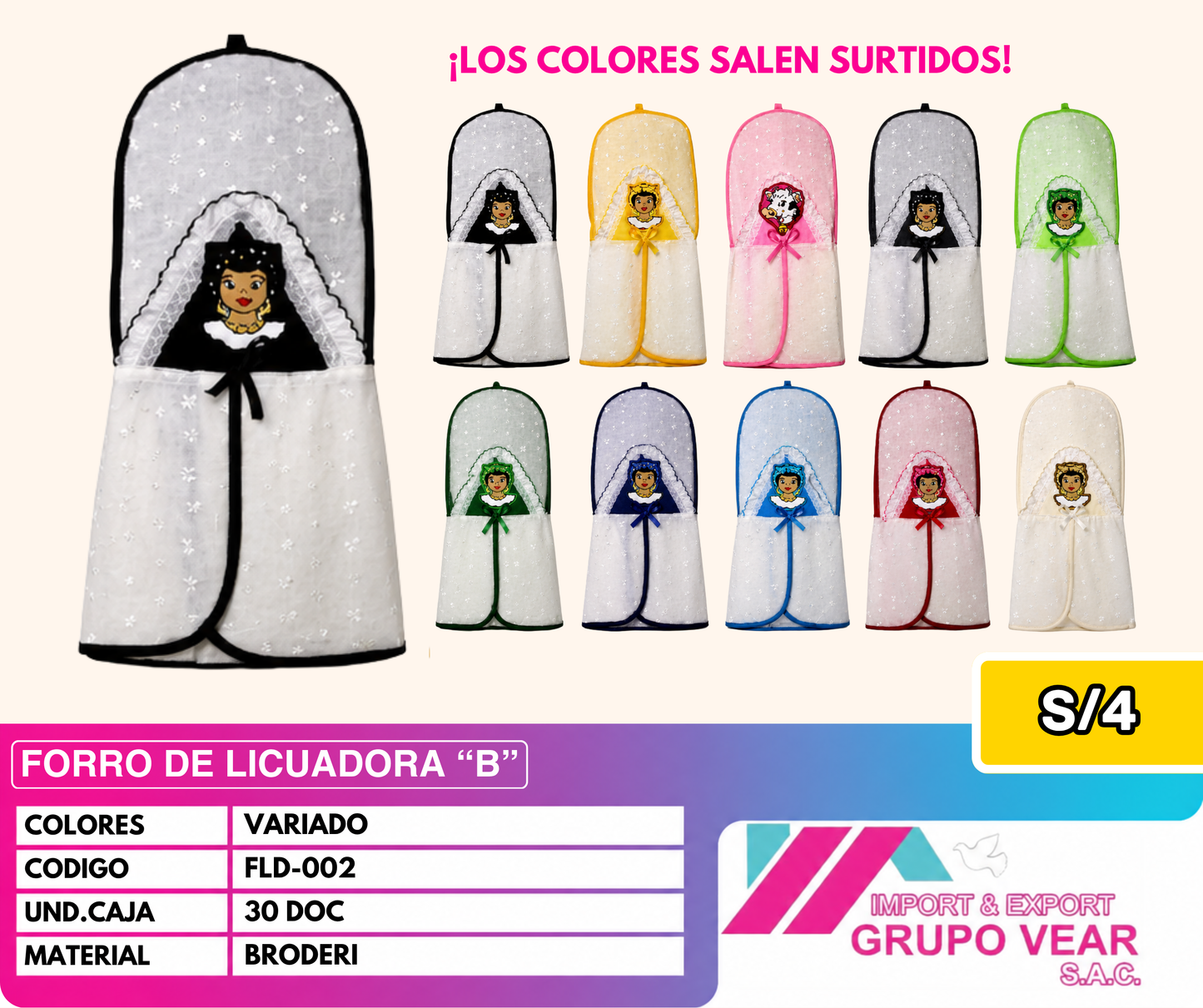 FORRO DE LICUADORA BRODERI (30 DOC)