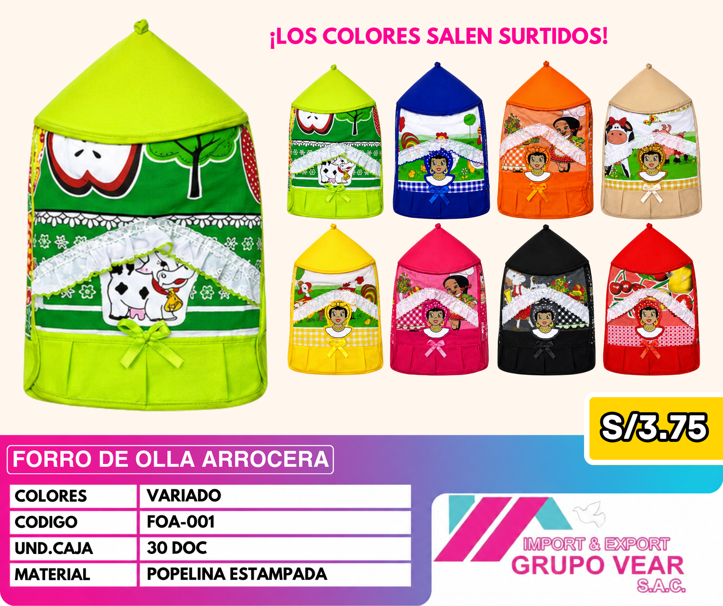 FORRO DE OLLA ARROCERA (30 DOC)