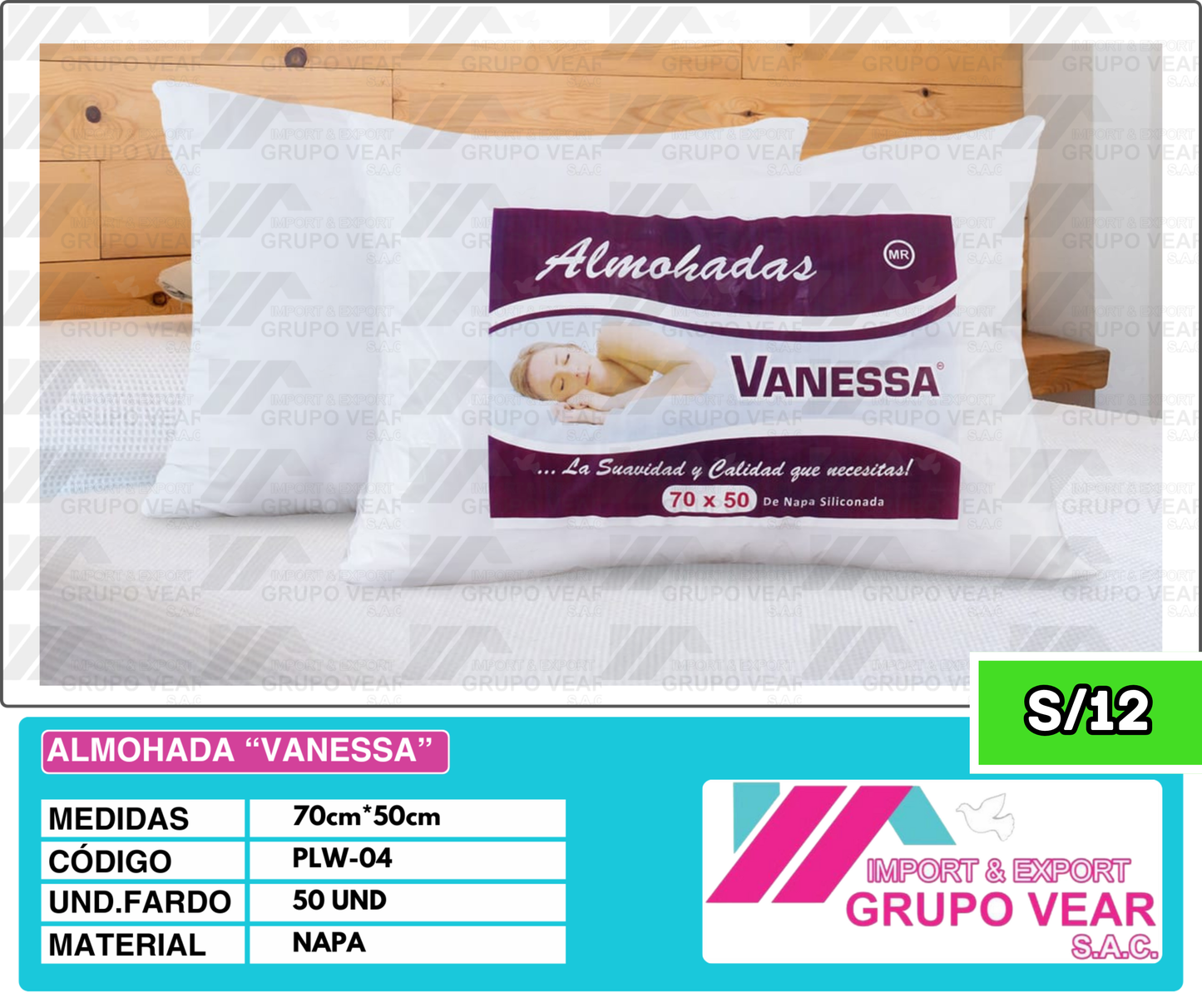 ALMOHADA "VANESSA" (50 UNIDADES)
