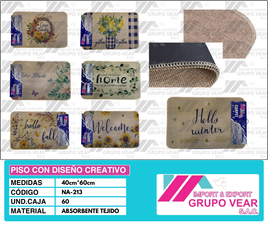 PISO CON DISEÑO CREATIVO (60 UNIDADES)