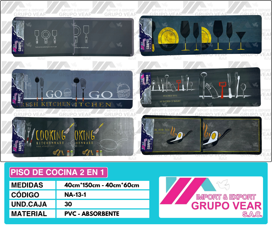PISO DE COCINA 2 EN 1 (30 SETS)