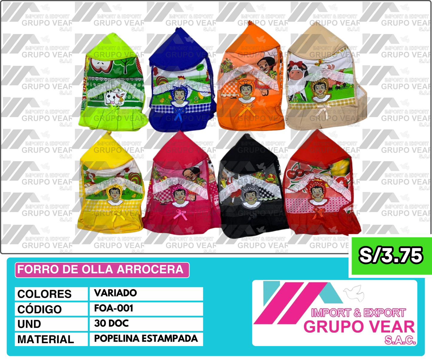 FORRO DE OLLA ARROCERA (30 DOC)