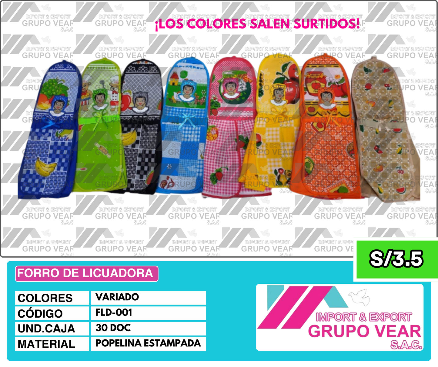 FORRO DE LICUADORA (30 DOC)