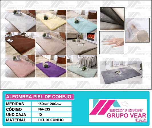 ALFOMBRA PIEL DE CONEJO