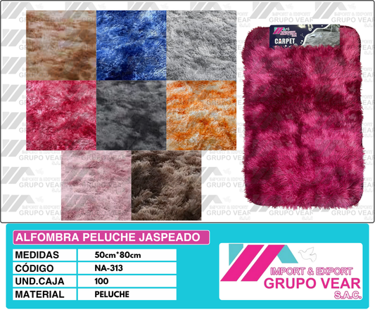 ALFOMBRA PELUCHE JASPEADO 80X50