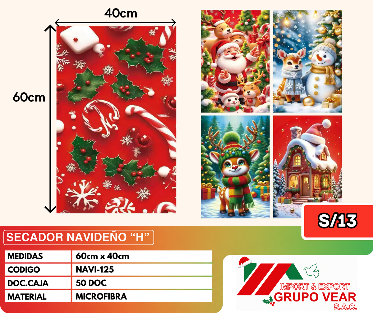 SECADOR NAVIDEÑO "H" (50 DOC)