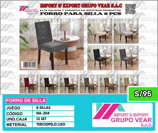 FORRO DE SILLAS (12 SETS)