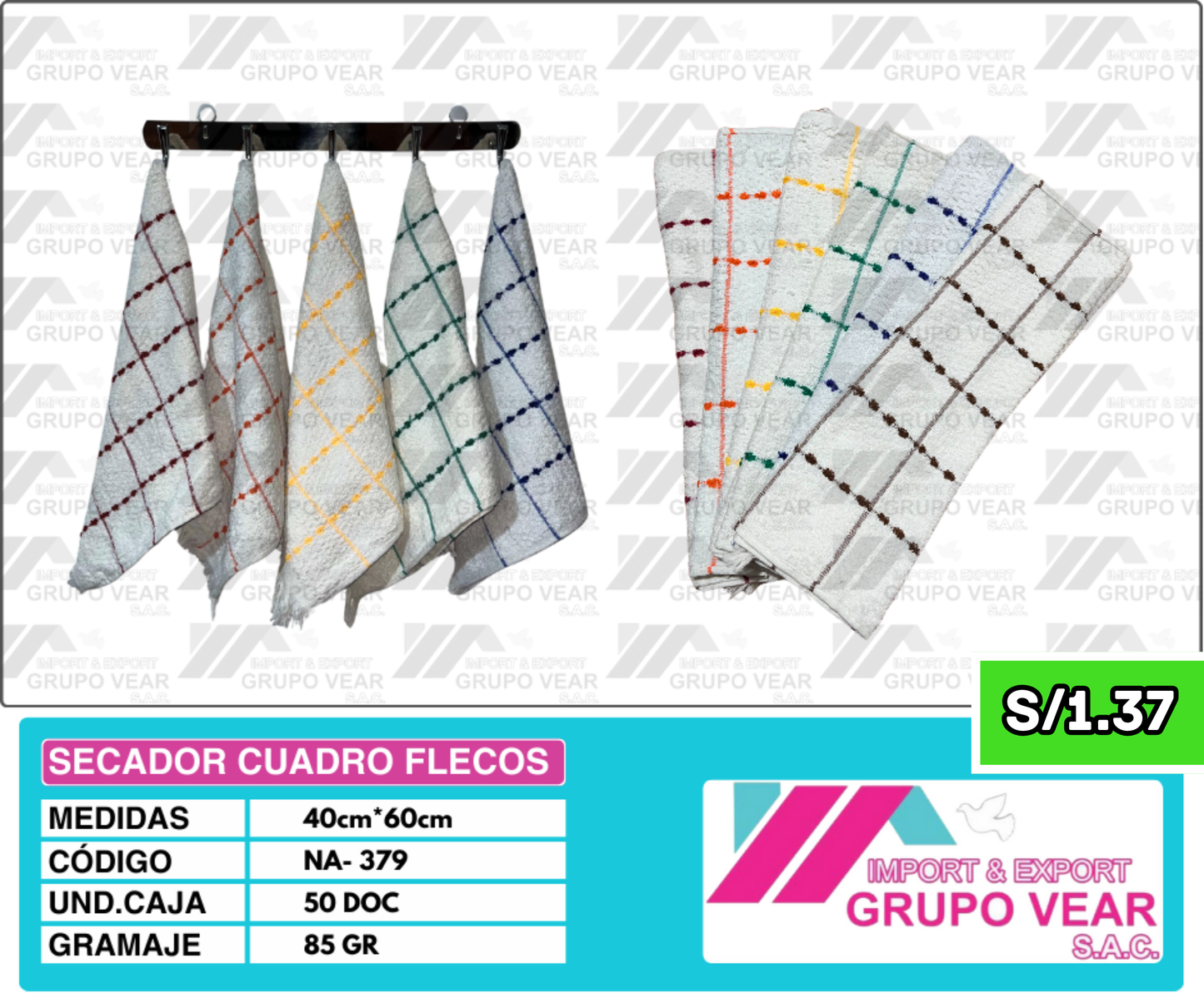 SECADOR CUADRO FLECOS 2 (50 DOCENAS)