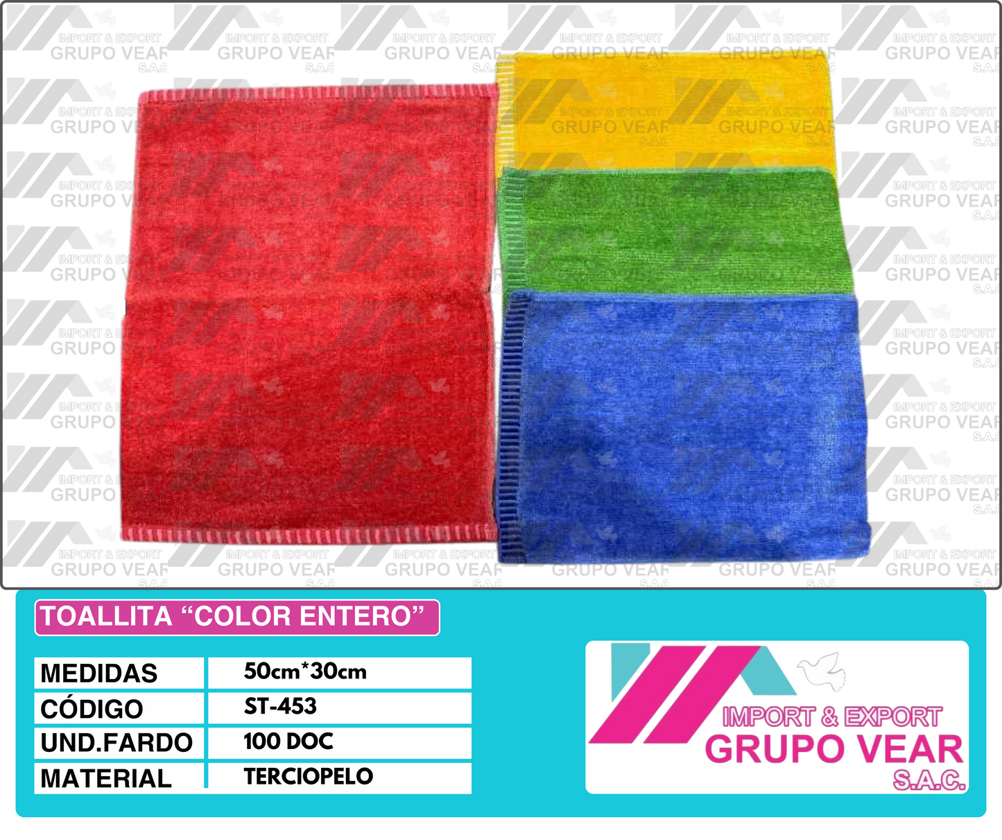 TOALLITA “COLOR ENTERO” (100 DOC)