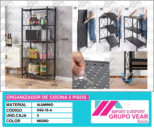 ORGANIZADOR DE 5 PISOS (1 UNIDAD)