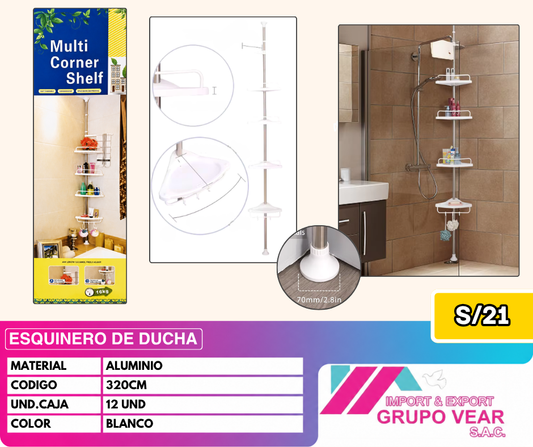 ESQUINERO DE DUCHA (12 UNIDADES)