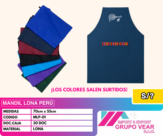 MANDIL LONA PERÚ (30 DOC)