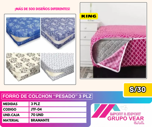 FORRO DE COLCHON “PESADO” 3 PLAZAS (70 UND)