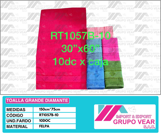 TOALLA GRANDE DIAMANTE (10 DOC)