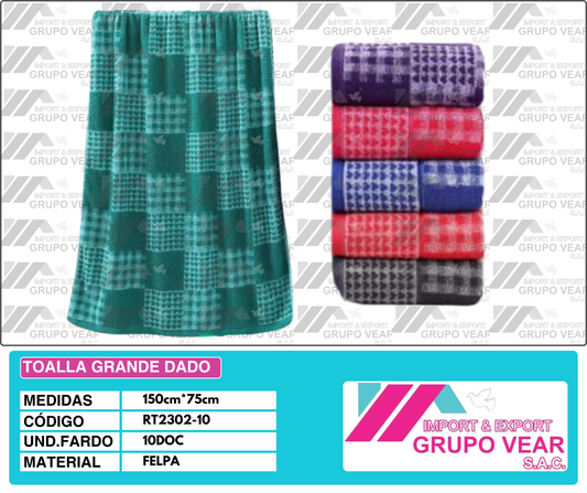 TOALLA GRANDE DADO (10 DOC)