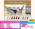 FORRO DE SILLA 8PZ ALTO RELIEVE (20SETS)