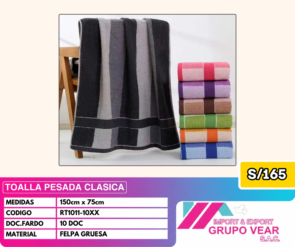 TOALLA PESADA CLASICA (10 DOC)