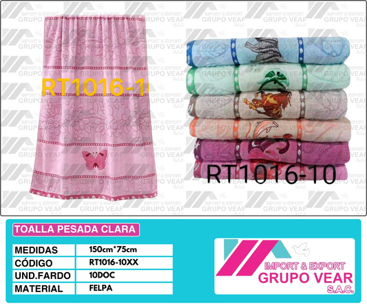 TOALLA PESADA CLARA (10 DOC)