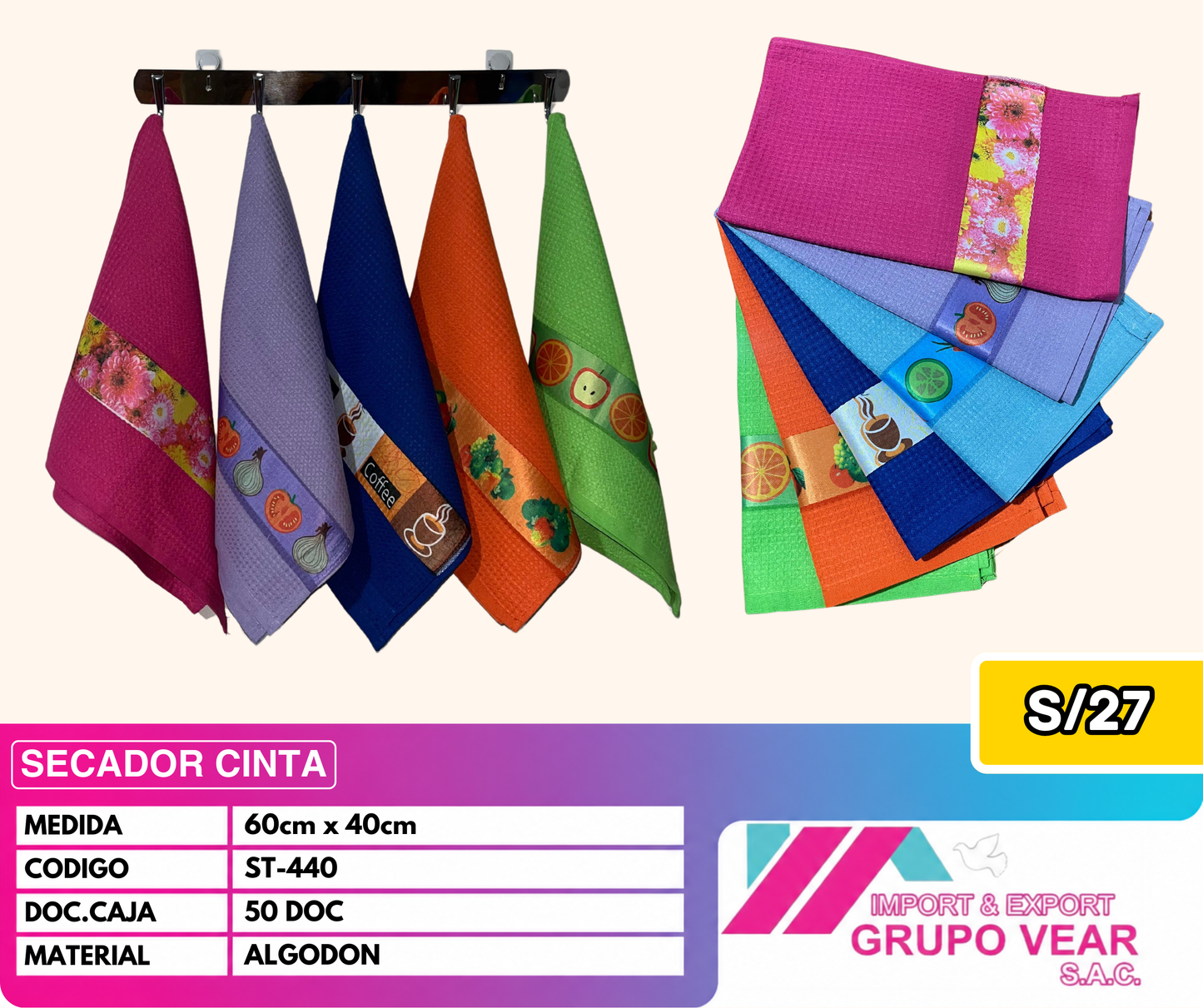 SECADOR CINTA (50 DOCENAS)