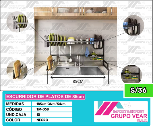 ESCURRIDOR SIN TAPA 85CM (10 UNIDADES)