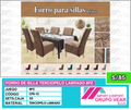 FORRO DE SILLA TERCIOPELO LABRADO 8PZ (20SETS)