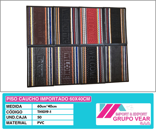 PISO CAUCHO IMPORTADO 60X40CM