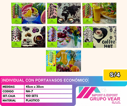 INDIVIDUAL CON POSAVASO ECONOMICO (100UND)
