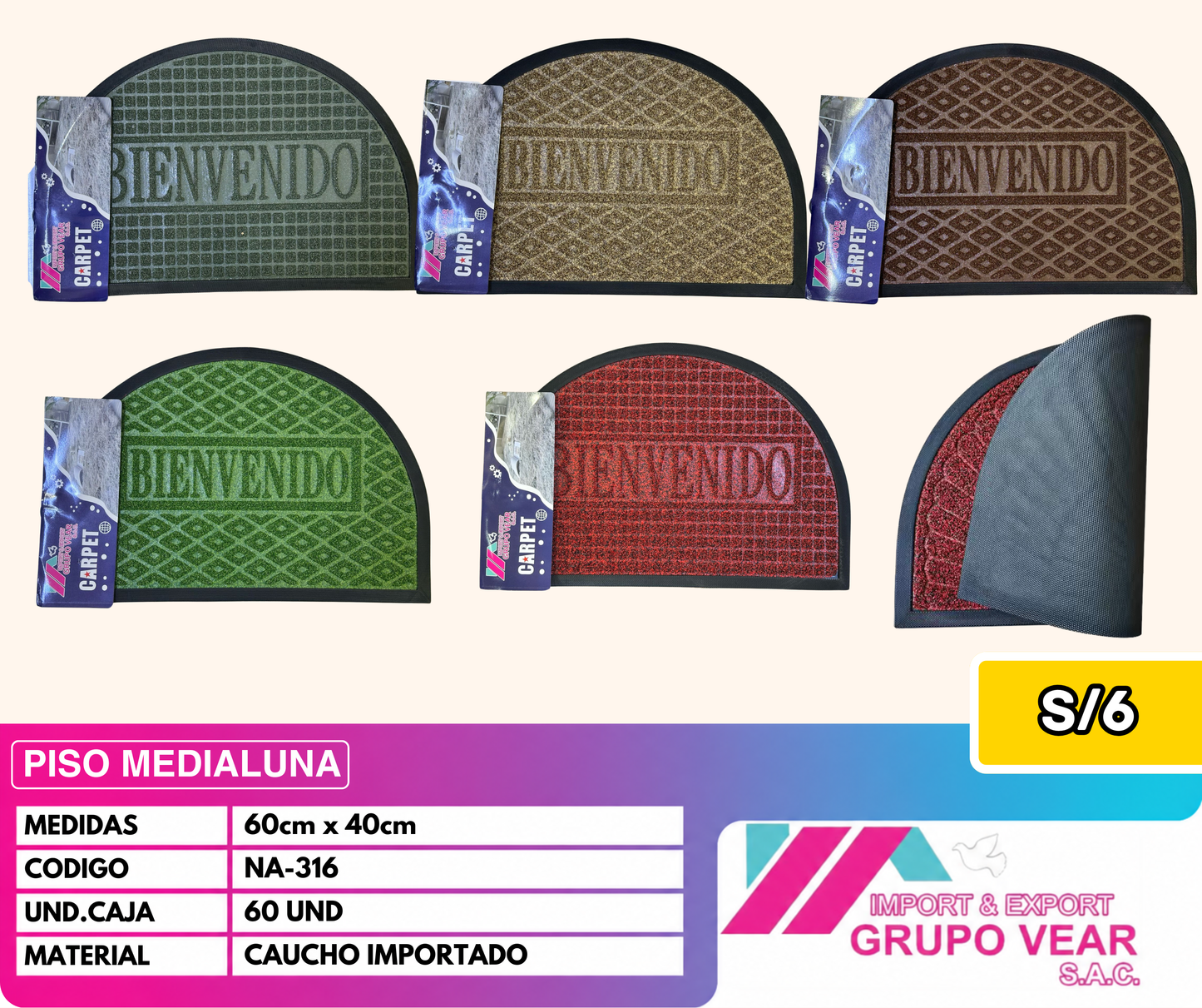 PISO MEDIALUNA (60 UNIDADES)
