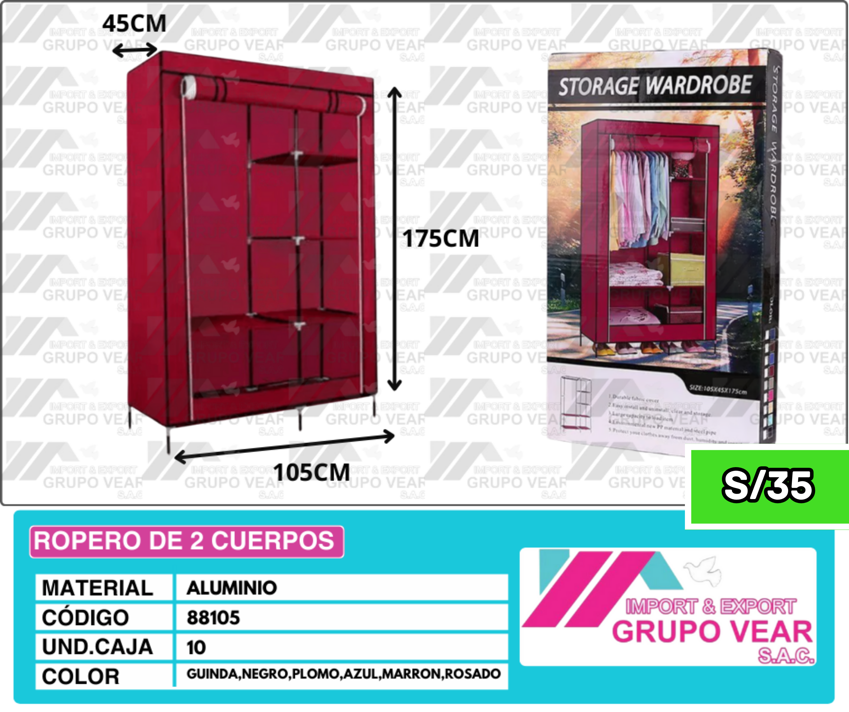 ROPERO 2 CUERPOS