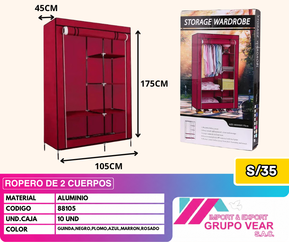 ROPERO 2 CUERPOS