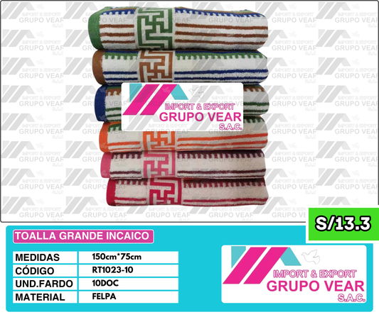 TOALLA GRANDE INCAICO (10 DOC)