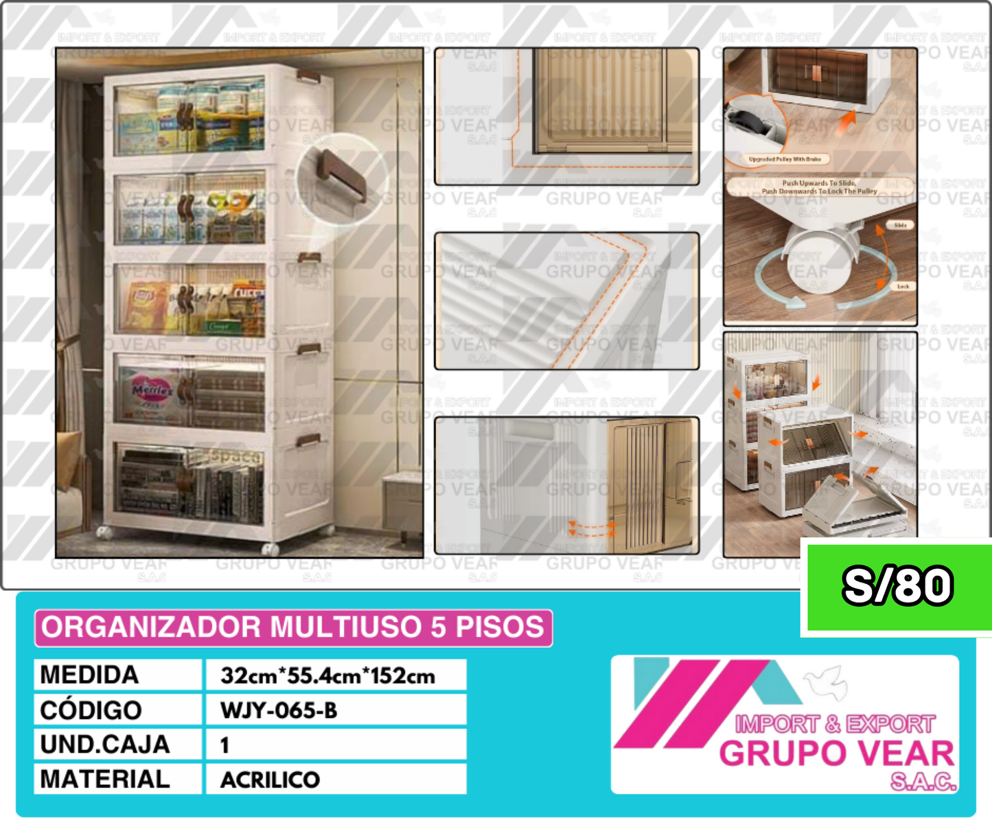 ORGANIZADOR MULTIUSO 5 PISOS
