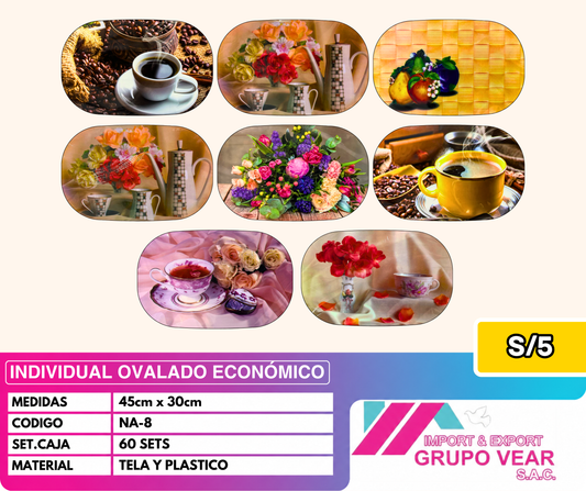 INDIVIDUAL OVALADO ECONOMICO (60UND)