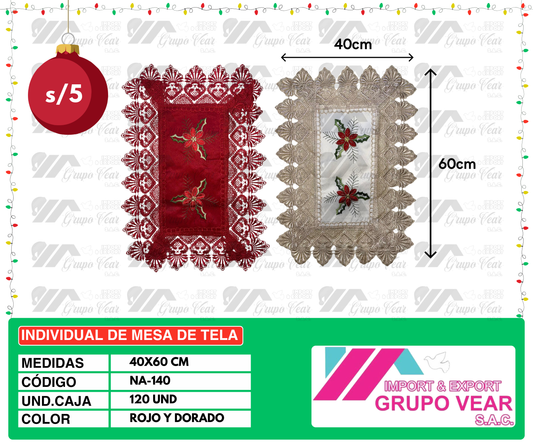 INDIVIDUAL DE MESA DE TELA