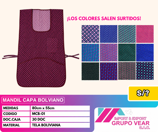 MANDIL CAPA BOLIVIANO (30 DOC)