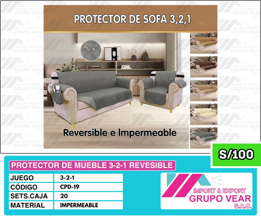 PROTECTOR DE MUEBLE 3-2-1 REVERSIBLE (20SETS)