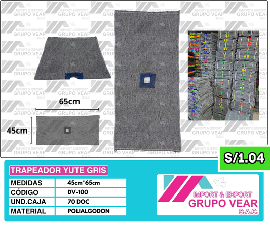 TRAPEADOR YUTE GRIS (70 DOCENAS)