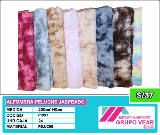 ALFOMBRA PELUCHE JASPEADO 200X140CM