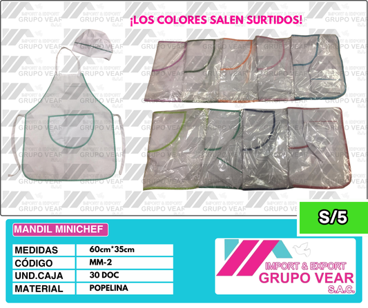 MANDIL MINICHEF (30 DOC)