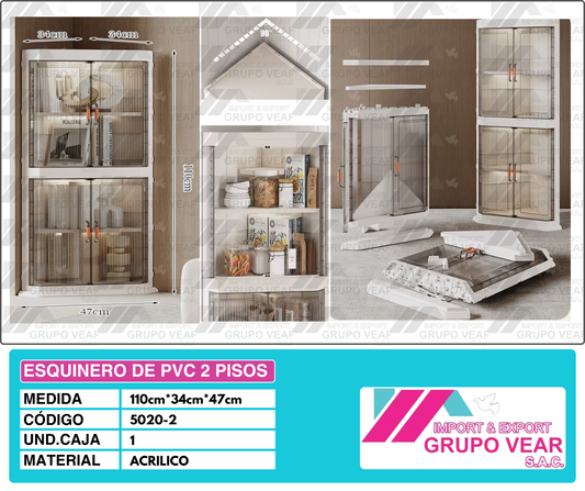 ESQUINERO DE PVC 2 PISOS