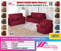 FORRO DE MUEBLE TERCIOPELO LABRADO 3-2-1 (12 SETS)