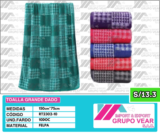 TOALLA GRANDE DADO (10 DOC)