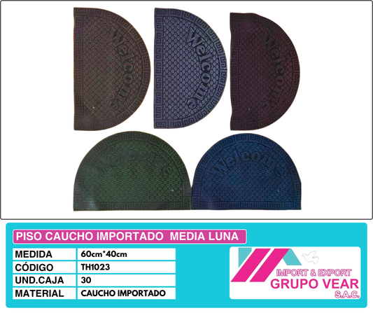 PISO CAUCHO IMPORTADO MEDIA LUNA