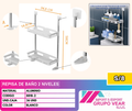 REPISA DE BAÑO 2 NIVELES (36UND)